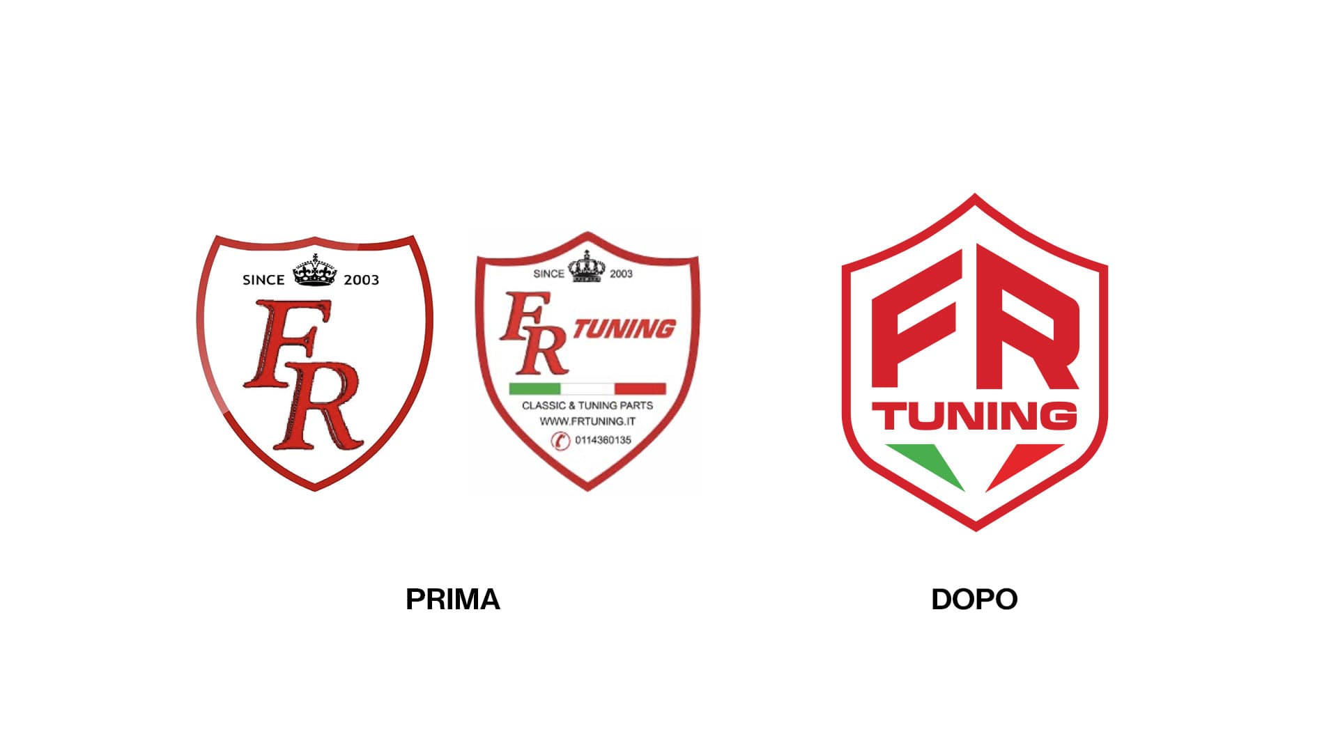 Il marchio di FR Tuning prima e dopo il restyling